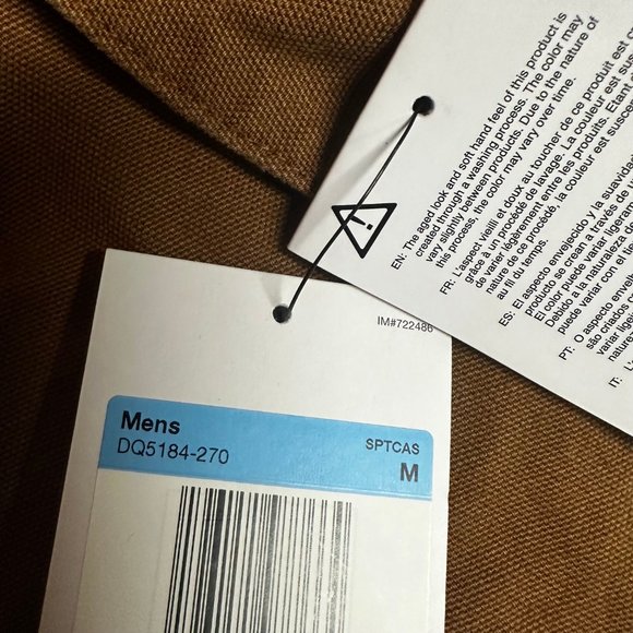 Nike Mens Brown Unlined Chore Collared Long Sleeve Pockets Coat Size Medium - Picture 5 of 5